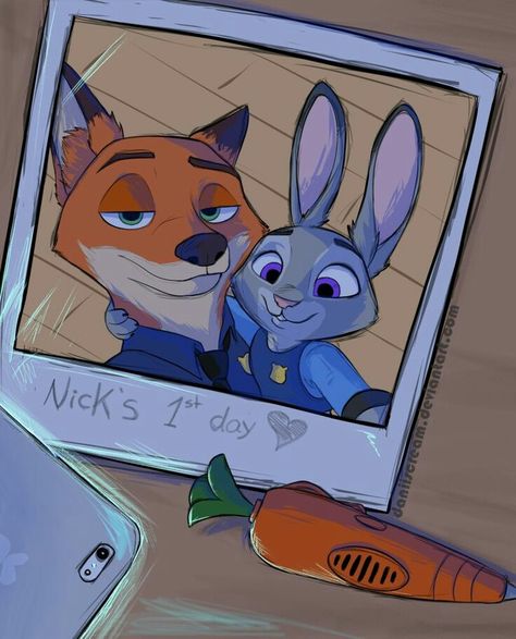 Zootopia Fanart, Zootopia Nick And Judy, Zootopia Comic, Zootopia Art, Nick And Judy, Nick Wilde, Disney Zootopia, Pinturas Disney, Cute Disney Wallpaper