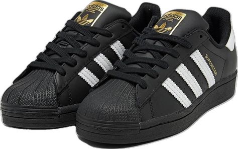 Black Superstars, Adidas Superstar Black, Black Superstar, Oversize Outfit, Preppy Shoes, Hype Shoes, Swag Shoes, Streetwear Y2k, Classic Sneakers