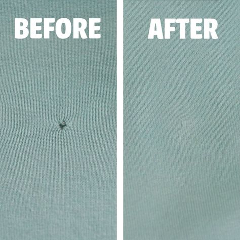 No-Sew T-Shirt Repair Instructions & Video | TipHero Sew Shirt, Shirts With Holes, Patch Hole, Mending Clothes, Sewing Shirts, Repair Clothes, Brazilian Embroidery, Neat Ideas, Clever Ideas