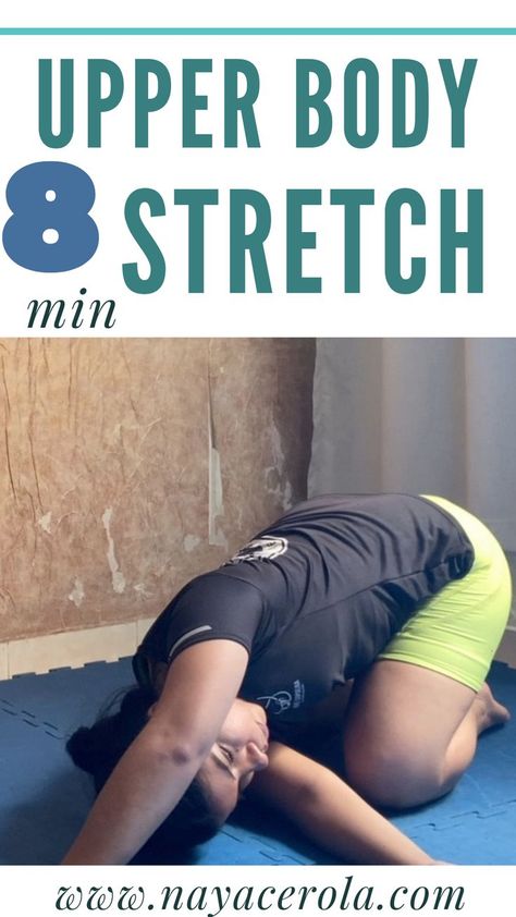 The upper part of our body carries the most tension, not just while exercising but through everyday stress. This is an 8 min workout with stretching exercises for the neck, shoulder, arms, back, and core. Arm Stretches Post Workout, Stretch After Workout, Upper Body Stretch, Stretching Exercises For Flexibility, Partner Stretches, Cool Down Stretches, Upper Body Stretches, Faster Metabolism, Dumbbell Arm Workout