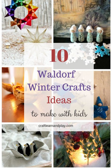 Waldorf Winter Crafts for Kids - Winter craft ideas fork kids - Waldorf inspired activities Winter Craft Ideas, Nature Winter, Waldorf Crafts, Turkey Craft, Winter Craft, Winter Crafts For Kids, Learn Crafts, Crafts For Kids To Make, Waldorf Inspired