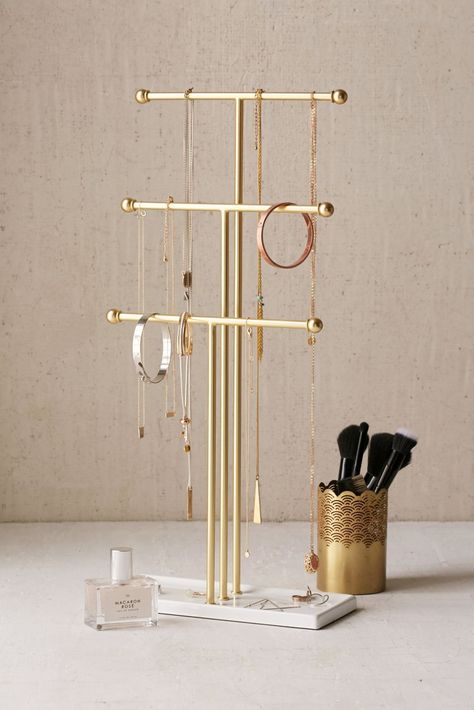 Trigem Tabletop Jewelry Stand | Urban Outfitters Bedroom Lighting Diy, Jewerly Organizer, Diy Room Decor For Teens, Jewelry Rack, Accessory Jewelry, Vintage Jewelry Necklace, Jewelry Hair, Large Jewelry, Jewelry Stand