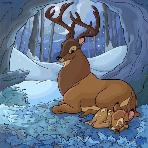 Bambi Art, Bambi Disney, Disney Paintings, Scene Drawing, Fantasia Disney, Colouring Pics, Classic Cartoon Characters, Disney Artwork, Woodland Scene