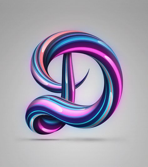 D Letter Design, D Wallpaper Letter Cute, Typography Graffiti, D Letter Images, Creative Logo Design Art, Alphabet Letters Images, Neon Typography, Name Drawings, D Letter