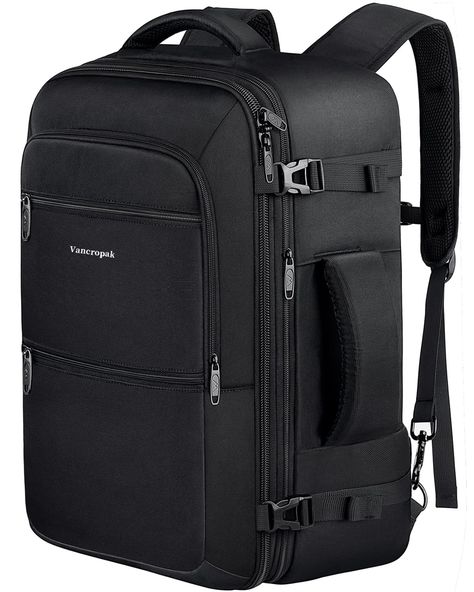 PRICES MAY VARY. Expandable & Large Capacity: This large travel backpack with an expandable design gives you a greater capacity of up to 35 L. Unzipping to get larger storage space, you can easily fit 3-5 days travel gears. The carry on backpack meets the maximum size allowed by IATA flights, can be fitted overhead and under-seat, is ideal for a weekend trip, business trip. The TSA 180 degree zipper closure helps you go through the security check quickly Convenient Design: This carry on travel b Cheap Men's Travel Backpack, Cheap Backpack For Sports Events, Affordable Functional Backpack For Sports Events, Cheap Functional Backpack For Sports Events, Cheap Trendy Travel Duffle Bag, Affordable Functional Hiking Bags, Affordable Themed Travel Backpack, Cheap Sporty Duffle Bag With Luggage Sleeve, Affordable Back To School Luggage