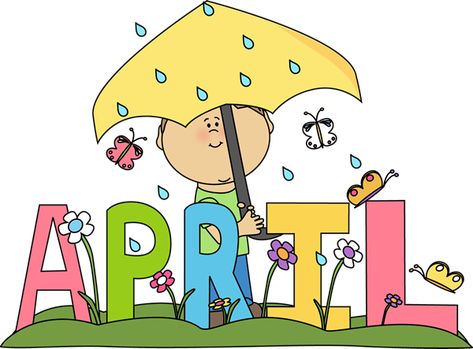 Month of April Rain April Clipart, Calendar Clipart, April Rain, Arts Month, Spring Images, Days And Months, Spring Rain, Patch Aplique, Rainy Day Activities