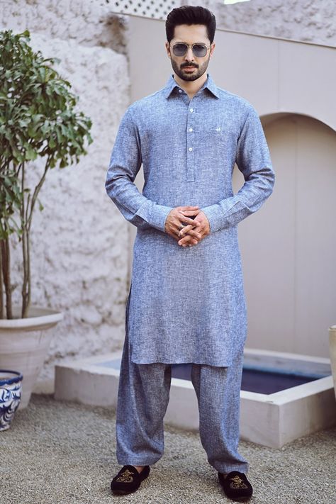 Pathani Salwar, Danish Taimoor, Kurta Design, Eid Collection, Shalwar Kameez, Kurta Designs, Fashion Consultant, Celebrity Dresses, Neck Collar