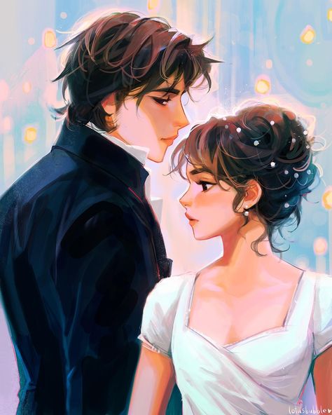 Lydia Elaine ✨ | Darcy & Lizzy 💘 from their dance scene! Pride & Prejudice is my fav movie ever and I love these two 🥲 Had so much fun using some vibrant… | Instagram Lydia Elaine, Mr Darcy And Elizabeth, Pride & Prejudice Movie, Darcy And Elizabeth, Pride And Prejudice Book, Lizzie Bennet, Pride And Prejudice 2005, Fav Movie, Becoming Jane