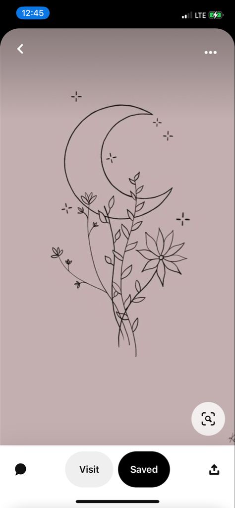 Tattoo Of Moon And Stars, Moon With Dangling Stars Tattoo, To The Moon And Stars Tattoo, Name And Moon Tattoo, Moon Stars And Flowers Tattoo, Moon N Stars Tattoo, Tattoo Ideas Female Moon And Stars, Sun Moon Star Flower Tattoo, Moon With Leaves Tattoo