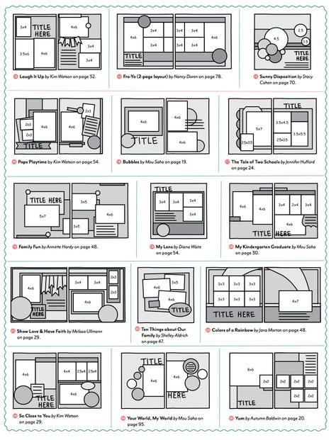 page sketches Page Sketches, Scrapbook Planning, Mises En Page Design Graphique, Sketchbook Layout, Scrapbook Design Layout, Diy Photo Book, Buch Design, Yearbook Design, Simple Scrapbook