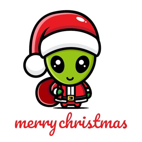 Cute Aliens, Alien Christmas, Cute Alien, Aliens Funny, Celebrating Christmas, Paint Rock, Christmas Art, Aliens, Astronomy