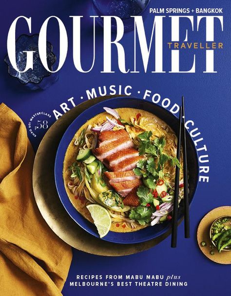 Australian Gourmet Traveller May 2022 Australian Meat Pie, Dark Food, Khao Soi, Massaman Curry, Cookbook Design, Dish Ideas, Parfait Recipes, Beef Bacon, Beef And Potatoes