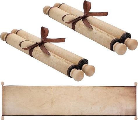 Amazon.com: 2 Pack Blank Paper Scrolls 7.5 x 31 Inches Scroll Paper Wrapped on Wood Rod for Writing, Drawing, Calligraphy, Wedding Vows, Invitation, Renaissance Festivals : Arts, Crafts & Sewing Paper Scrolls, Drawing Calligraphy, Writing Drawing, Nice List, Calligraphy Wedding, Blank Paper, Wedding Vows, 2 Pack, Writing