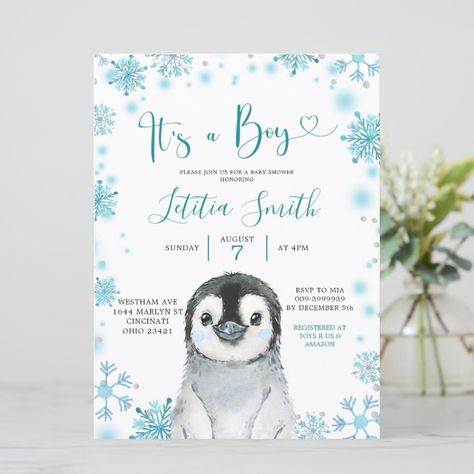 Winter Shower, Snowflake Baby Shower, Winter Baby Boy, Baby Themes, Baby Shower Winter, Baby Shower Invite, Baby Shower Planning, Winter Snowflakes, Winter Baby