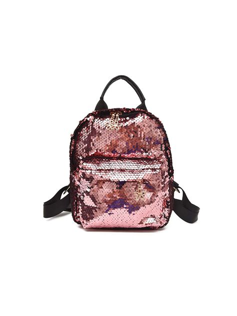 Mini Sequin Decor Backpack School Bag For Graduate, Teen Girls, Freshman, Sophomore, Junior & Senior In College, University & High School, Perfect For Outdoors ,Travel & Back To SchoolI discovered amazing products on SHEIN.com, come check them out! Sequin Backpack, Backpack Style, Sequin Decor, Word Wrap, Classic Backpack, Fabric Bag, School Students, High School Students, Teen Girls