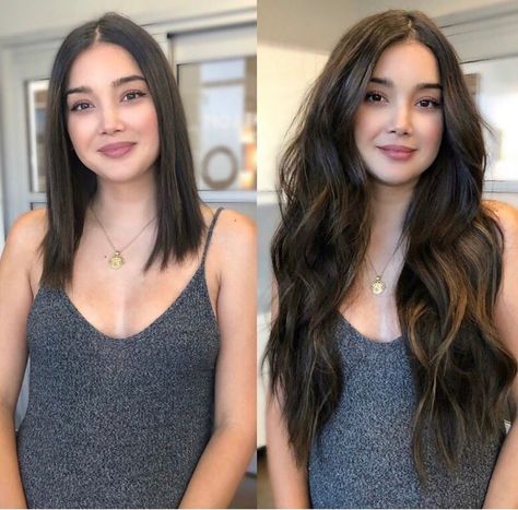 BELLAMI Hair Professional on Instagram: “Does your hair go off like this though?? 😍 @mykaflora wears 22" #BELLAMIhairpro I-Tip extensions in #2 Dark Brown, #1C Mochachino Brown,…” Mountain Fall Wedding, Dark Brown Hair Extensions, Hairstyles Colour, Wedding In September, Bellami Hair Extensions, Fall Maternity Outfits, Brown Hair Extensions, Undercut Long Hair, What Makes You Beautiful