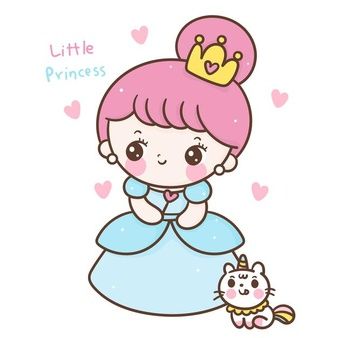 Vivid8 | Freepik Little Princess, Premium Vector, Hair, Pink