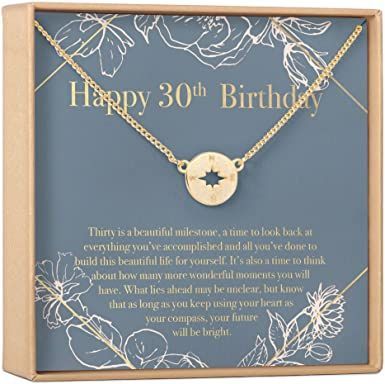 30th Birthday Necklace - Birthday Gift, Jewelry Gift For Her, Jewelry, Bday Gift, Gift Idea, Daughter, Niece, Heartfelt Card & Jewelry Gift Set for Women Daughter Necklaces, Confirmation Sponsor, Confirmation Necklace, Teachers Necklace, Dear Ava, Necklace Quotes, Graduation Necklace, Compass Pendant, Losing A Loved One