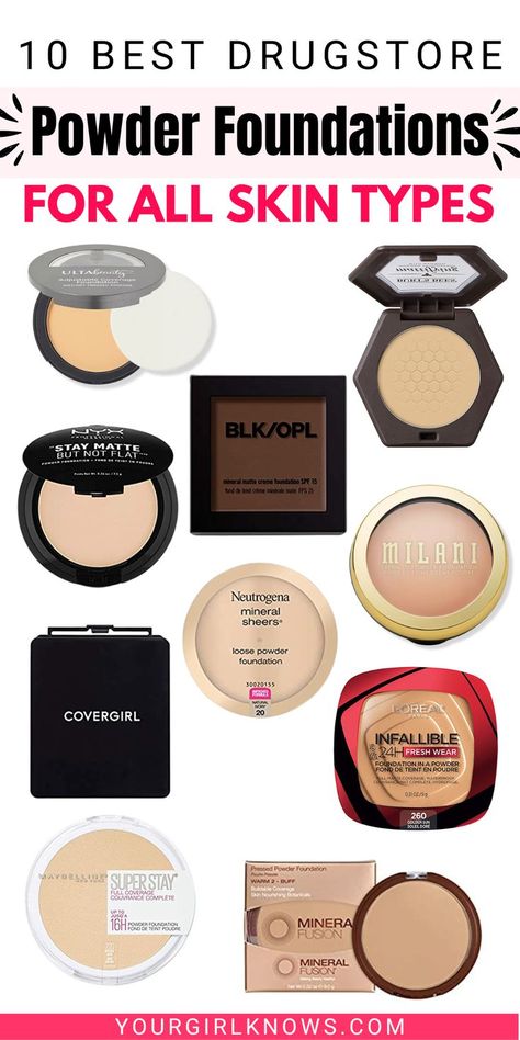 Need to look flawless without spending a fortune? Check out our top 10 list of the best drugstore powder foundations that won't break the bank! Shop smart and get the perfect post-makeup look you are after today! Drugstore Powder Foundation, Best Drugstore Powder, Drugstore Powder, Best Powder Foundation, Best Drugstore Concealer, Best Drugstore Mascara, Drugstore Concealer, Pressed Powder Foundation, Fall Makeup Trend