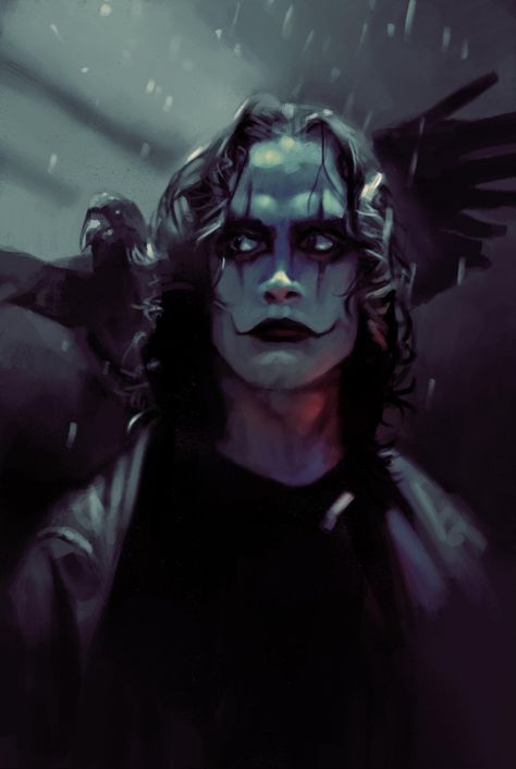 Eric Draven The Crow Art, Goth Guy Aesthetic, Morpheus Sandman, Crows Drawing, Eric Draven, Crow Movie, Brandon Lee, Crow Art, Bd Comics