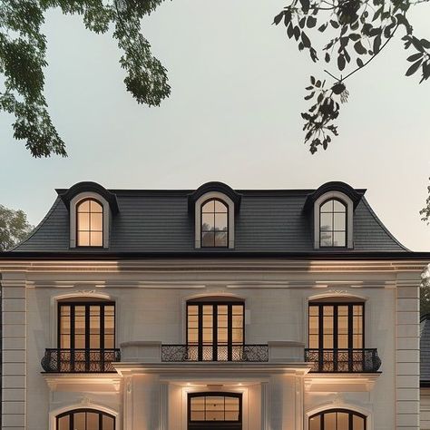 Iconic AD on Instagram: "Introducing our stunning new build design concept for a private client. A classical-inspired masterpiece spanning 3 floors, complete with a separate garage block and staff accommodation above. Crafted with a blend of stone and render, adorned with Crittal windows for timeless elegance.   #NeoClassicalHome #LuxuryNewBuild #StoneMansion #CrittalWindows #ClassicalElegance #DreamHome #ArchitecturalBeauty #LuxuryLiving #HomeDesign #ModernClassic #NewBuildGoals #TimelessArchitecture #CrittalDoors #StoneExterior #instahome" Timeless Stone Exterior, Neoclassic Architecture, Classic Home Exterior, Staff Accommodation, Concept Villa, Neoclassical Home, Crittal Doors, Modern Brick House, New Classical Architecture