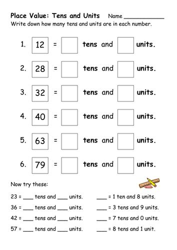 Place The Value - Worksheet School Tens And Units Worksheet, Value Worksheet, Math Worksheets For Kids, Study Pack, Volume Math, Maths Worksheet, Tens And Units, Math Olympiad, Place Value Worksheets