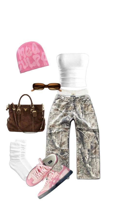 Pink camo pants