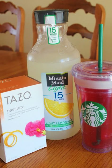 Starbucks Passion Tea, Passion Tea Lemonade, Passion Tea, Tea Lemonade, Starbucks Drink, Starbucks Drinks Recipes, Starbucks Copycat, Starbucks Recipes, Copycat Recipe