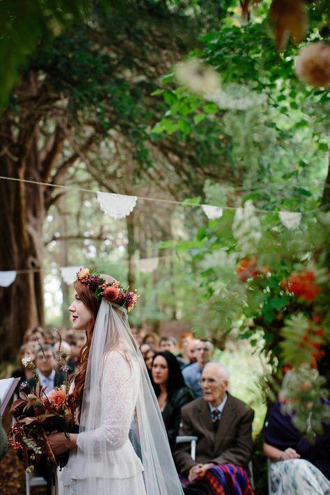 Wedding Dress Photoshoot Ideas, Flower Crown Veil Wedding, Nature Wedding Veil, Veil With Flower Crown, Cottagecore Wedding Headpiece, Flower Crown And Veil, Ethereal Wedding Veil, Draped Veil With Flower Crown, Flower Crown With Veil