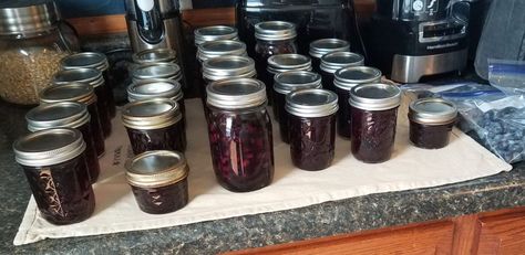 Blueberry Butter Recipe, Canning Syrup, Marionberry Jam, Butterball Recipe, Blueberry Syrup Recipe, Blueberry Butter, Ball Canning, Enamel Dutch Oven, Blueberry Pie Filling