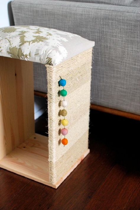 Diy Jouet Pour Chat, Diy Cat Scratching Post, Diy Cat Scratcher, Katt Diy, Kat Diy, Chat Diy, Scratcher Cat, Diy Cat Tree, Diy Cat Toys