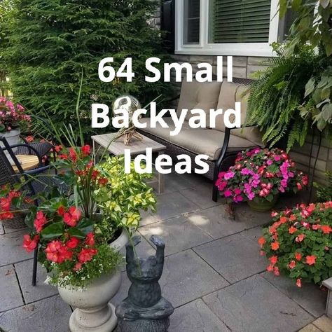 small backyard ideas best creative backyard ideas for summer and nature outdoors Backyard Landscaping For Small Yards, Simple Backyard Design Ideas, Multilevel Backyard Ideas, Condo Landscaping Ideas, Small Flowerbed Ideas, Creative Backyard Ideas, Landscape Ideas Backyard, Garden Ideas For Small Yards, Cozy Patios