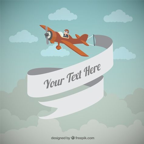 Airplane with a banner Premium Vector | Premium Vector #Freepik #vector #ribbon-banner #vintage-ribbon #vintage-banner #airplane-banner Airplane Banner, Flying Banner, Airplane Quilt, Airplane Window View, Scrapbook Letters, Amazon Web Services, Cloud Technology, Banner Drawing, Travel Infographic