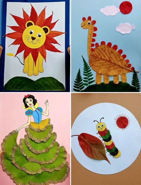 Fun & Wonderful Fall Leaf Craft Activities for Kids | craft | Stunning Leaf Crafts for Kids to Make 🍂 | By Kids Art & Craft | Facebook Dry Leaf Art Kids Crafts, Leaf Printing For Kids, Leaf Art Projects For Kids, Leaf Crafts For Kids, Leaf Crafts Kids, Leaf Craft Activities, Dry Leaf Art, Leaf Print Art, Leaf Craft