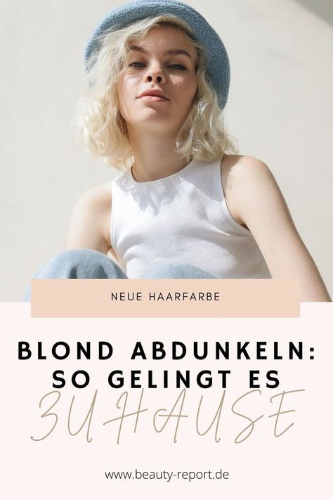 Du bist nicht mehr zufrieden mit deiner Blondierung und möchtest dein blondiertes Haar etwas abdunkeln? Vielleicht von Platin zu einem natürlichen Mittelblond? Dann zeigen wir dir, was du dafür benötigst, wie du vorgehst, welche Blond-Nuance zu dir passt und haben sogar die Meinung einer Hairstylistin für dich. #Haarfarbe #ändern #blond #braun #blondierung #coloration #tönung #tipps Movie Posters, Beauty, Film Posters