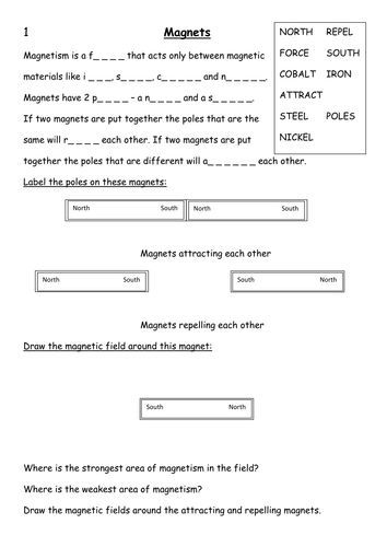 Magnets Worksheet, Magnet Lessons, Free Science Worksheets, Money Math Worksheets, Solar System Worksheets, Mental Maths, Magnets Science, Fourth Grade Science, Maths Worksheets