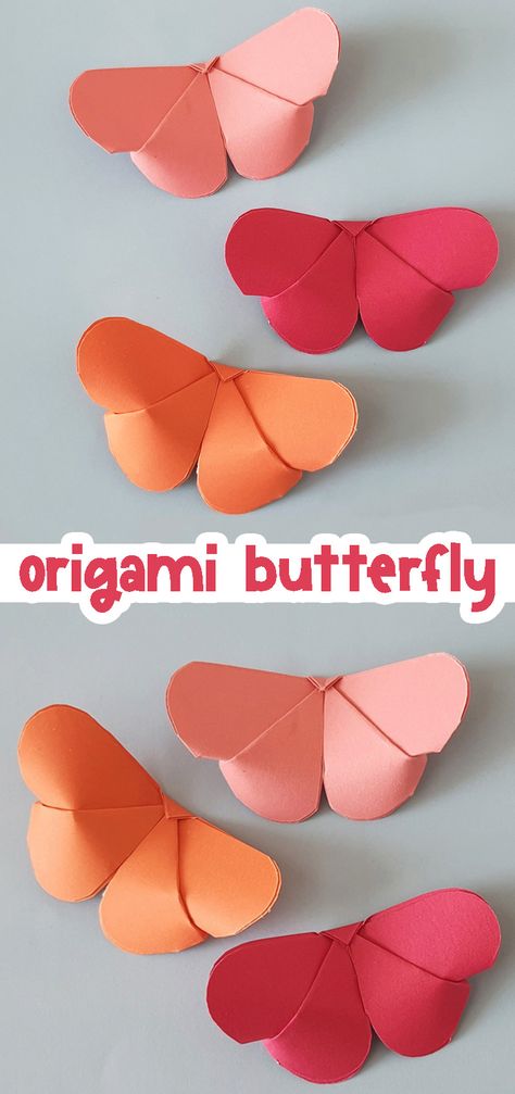 How To Make Paper Butterflies, Origami Moth, Paper Butterflies Diy, Origami Butterfly Easy, Origami Butterflies, Origami Decor, Paper Pumpkin Craft, Paper Flowers For Kids, Reuse Crafts