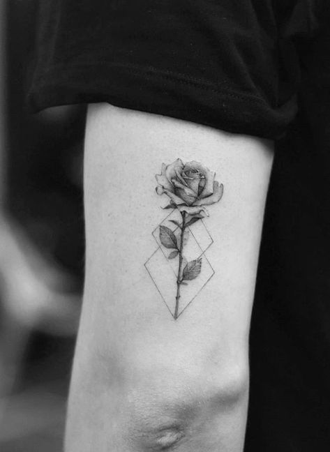 A Rose Tattoo, Forearm Flower Tattoo, Tatuagem Masculina Pequena, Rose Tattoos For Women, Rose Tattoos For Men, Small Rose Tattoo, Small Forearm Tattoos, Elbow Tattoos, Inspiration Tattoos