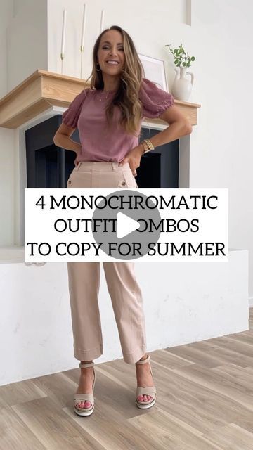 Merrick White / Style Educator on Instagram: "4 monochromatic combos you can try in the summer! Which one is your favorite? Tell me! 👇🏼👇🏼 I did a monochromatic outfit post in the winter and it’s easier to do when you can add layers, but it’s still possible without layers. It’s also a great way to put pieces from your closet together in a new way…it makes your closet work harder for you! 🙏🏼🙏🏼 All of these outfits are on MERRICKSART.com today — hop over there for links or comment with the word LINK and my automation will send you a DM with links to the outfits 😘 #4wayswithmerrick #monochromaticoutfits" Monochromatic Outfit Summer, White Monochromatic Outfit, Monochromatic Outfit Aesthetic, Monochromatic Fashion, Outfit Quotes, Monochromatic Outfit, Monochrome Outfit, Work Harder, Which One Are You