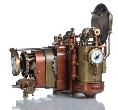 Fotocamere Vintage, Steampunk Gadgets, Steampunk Items, Steampunk Tendencies, Steampunk House, Antique Cameras, Diesel Punk, Old Cameras, Style Steampunk