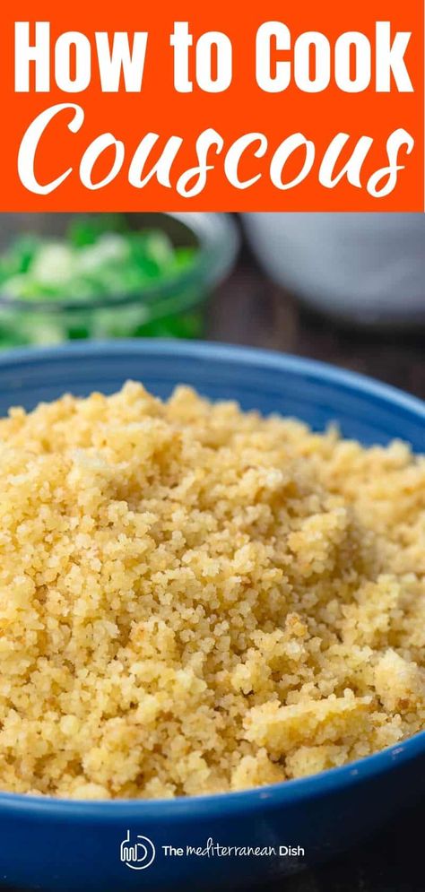 Learn how to make couscous perfectly every time! Fluffy and flavor-packed couscous takes around 15 minutes to make with just a few simple tips and this easy recipe! #couscous #howtocookcouscous #moroccancouscous #moroccanfood #mediterraneanfood #sidedishes #sides #grains #pasta How To Make Couscous, Homesteading Supplies, Recipe Couscous, Cook Couscous, Mediterranean Feast, Making Couscous, Grains Recipes, Couscous Recipe, Homemade Buns