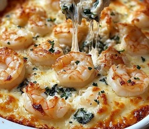 Crab Spinach Dip, Shrimp And Crab Dip, Shrimp Snacks, Parmesan Dip, Bean And Vegetable Soup, Spinach Dip Recipe, Creamy Shrimp, Ham Salad, Crowd Pleasing Appetizers