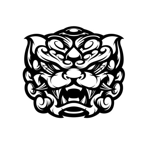 Komainu Mascot on Behance Komainu Tattoo Design, Komainu Art, Foo Dog Tattoo Design Ideas, Japanese Dog Tattoo, Foo Dog Art, Komainu Tattoo, Japanese Foo Dog, Foo Dog Tattoo Design, Foo Dog Tattoo