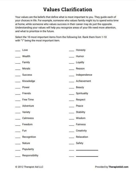 13 Worksheets for Identifying Your Core Values Core Beliefs Worksheet, Core Values Worksheet, Values Worksheet, Personal Core Values, Assessment For Learning, Clinical Social Work, Personal Qualities, Cognitive Therapy, Find Your Why