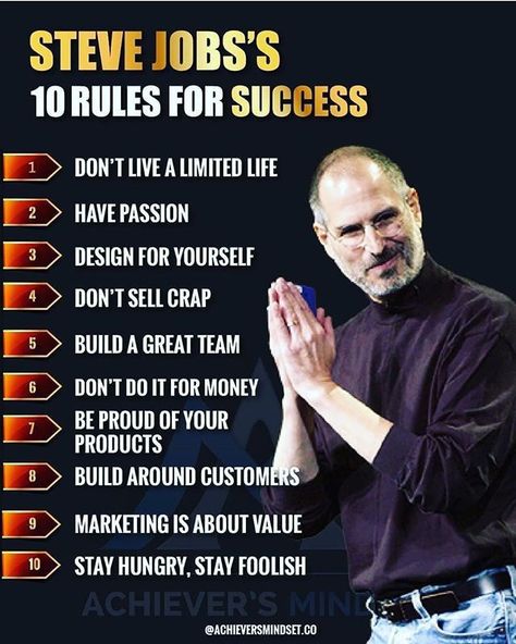 Rules For Success, Steve Jobs Quotes, Financial Quotes, How To Believe, Quotes Dream, Job Quotes, Entrepreneurship Quotes, Steve Job, Business Entrepreneurship