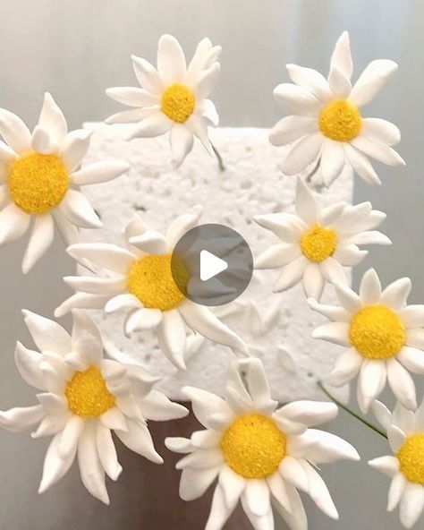 Daisy Cakes, Luxury Wedding Cake, Gum Paste Flowers, Subscribe To My Youtube Channel, Sugar Craft, Cake Videos, Flower Therapy, Cake Tutorial, Sugar Flowers