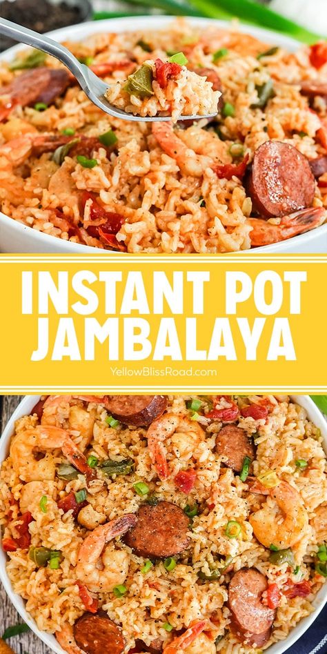 Jambalaya Recipe Instant Pot, Instant Pot Jambalaya, Jambalaya Recipe Easy, Instant Pot Pasta Recipe, Chicken Shrimp, Jambalaya Recipe, Shrimp And Rice, Best Instant Pot Recipe, Andouille Sausage