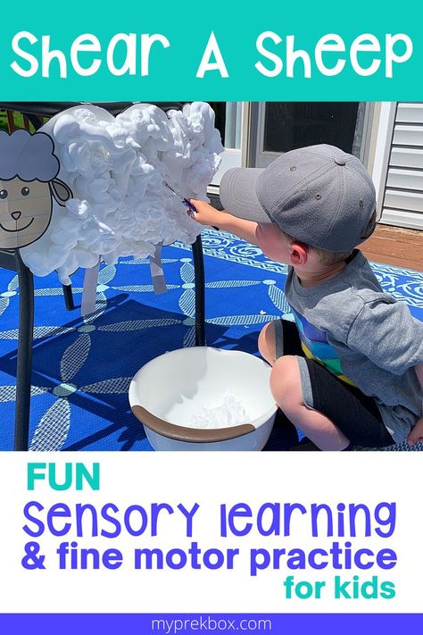 Preschool Farm Activities, Sheep Activity, Preschool Sensory Activities, Farm Theme Crafts, Farm Theme Preschool Activities, Literacy Preschool, Shearing Sheep, Farm Activities Preschool, Preschool Theme Activities