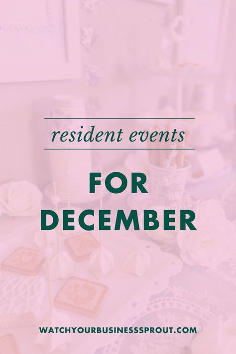 These 12 resident events for December are our top December resident ideas for any apartment. Get more December apartment resident event ideas here. Apartment Community Events, Resident Event Ideas, Sprout Marketing, Unique Apartment, Resident Retention, Resident Events, Sprouts Market, White Chocolate Truffles, Holiday Program