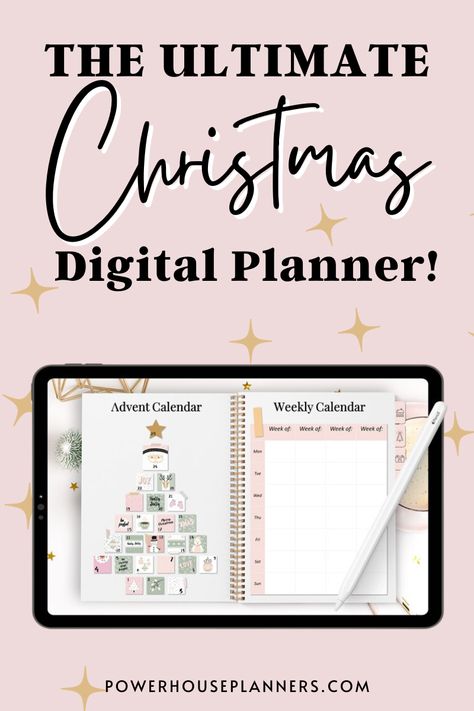 Make holiday season organization easy with this genius Christmas digital planner! #christmas #digitalplanner Christmas Digital Planner, Season Organization, December Digital Planner, Christmas Planner Free, Holiday Meal Planning, Seasonal Jobs, Amazon Christmas, Christmas Organization, Holiday Planner